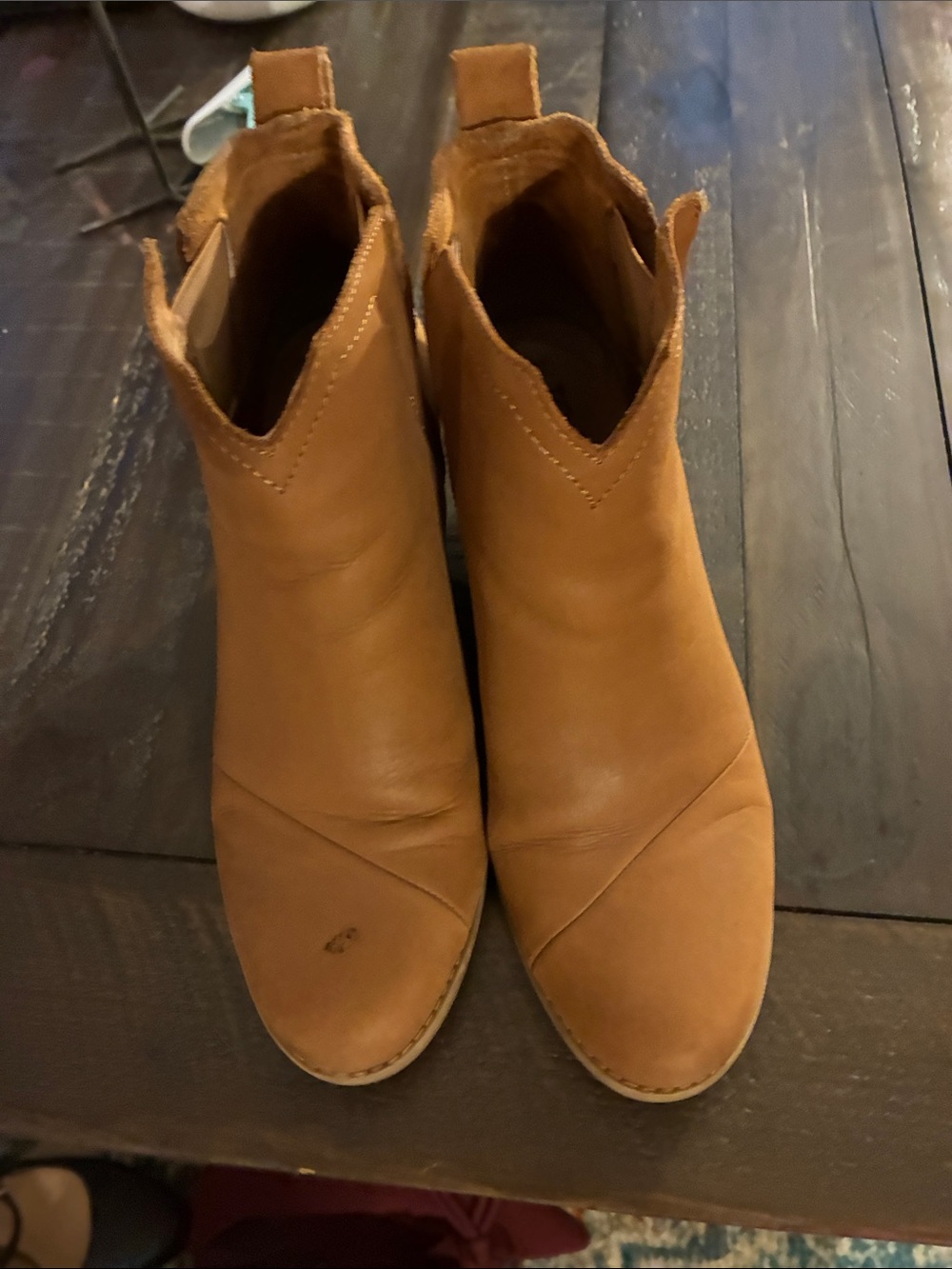 Tom’s Women’s Tan Leather Ankle Boots